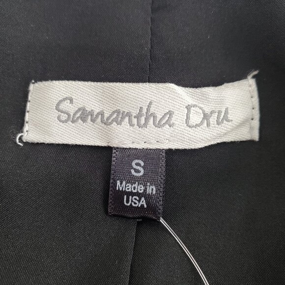 Samantha Dru Anthropologie Auria Black Gold Floral Bell Sleeve Jacket Size S NWT - Picture 4 of 9